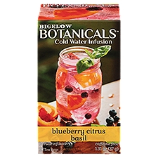 Bigelow Botanicals Cold Water Infusion Blueberry Citrus Basil Herbal Tea Bags, 18 count, 1.31 oz