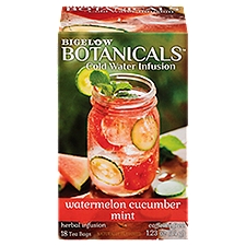 Bigelow Botanicals Cold Water Infusion Watermelon Cucumber Mint Herbal Tea Bags, 18 count, 1.23 oz, 18 Each