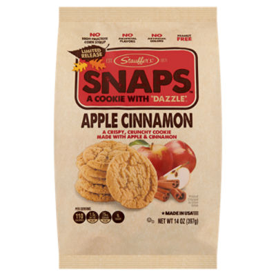 Stauffer's SNAPS, Apple Cinnamon Cookies Limited Release, 14 oz