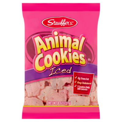 Stauffer's Iced Animal Cookies, 8 oz