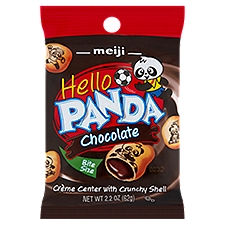 Meiji Hello Panda Chocolate Crème Center with Crunchy Shell Cookies Bite Size, 2.2 oz