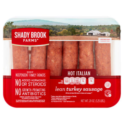 Shady Brook Farms Sweet Italian Lean Turkey Sausage, 6 count, 20 oz