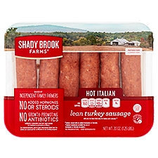 Shady Brook Farms Hot Italian Lean Turkey, Sausage, 20 Ounce