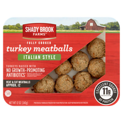 Shady Brook Farms Italian Style Turkey Meatballs, 12 oz