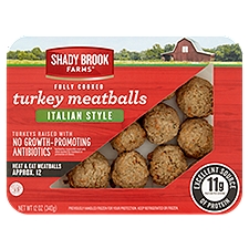 Shady Brook Farms Italian Style Turkey Meatballs, 12 Ounce