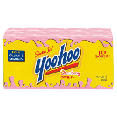 YooHoo Strawberry Drink, 6.5 fl oz, 10 count
