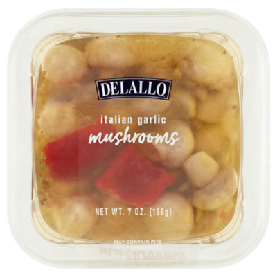Delallo Italian Garlic Mushrooms, 7 oz