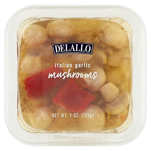 Delallo Italian Garlic Mushrooms, 7 oz