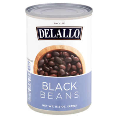 DeLallo Black Beans, 15.5 oz