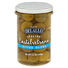 DeLallo Italian Castelvetrano Pitted Olives, 5.3 oz