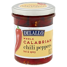 DeLallo Hot & Spicy Whole Calabrian Chili Peppers, 6.7 oz