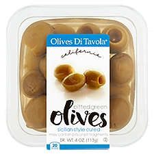 Olives Di Tavola Olives California Sicilian-Style Pitted Green, 4 Ounce