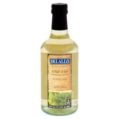 DeLallo Italian White Wine Vinegar, 16.9 fl oz