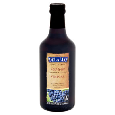 DeLallo Italian Imported Red Wine Vinegar, 16.9 fl oz