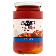 DeLallo Roasted Red Peppers in Water, 12 oz