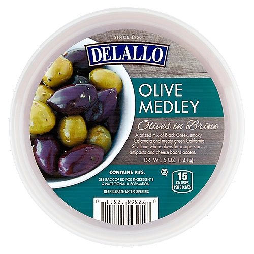 DeLallo Olive Medley Olives in Brine, 5 oz