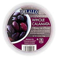 DeLallo Whole Calamata Olives in Brine, 5.5 oz