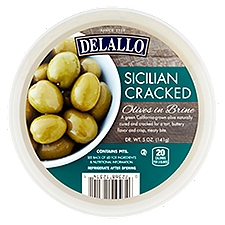 DeLallo Sicilian Cracked Olives in Brine, 5 oz