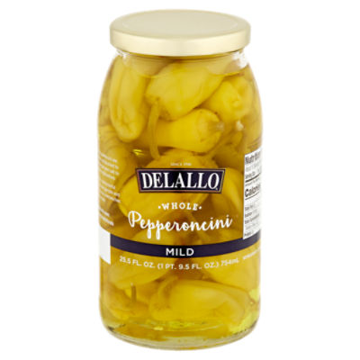 DeLallo Mild Whole Pepperoncini, 25.5 fl oz