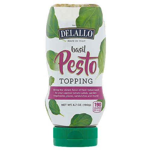 DeLallo Basil Pesto Squeeze Bottle, 6.7 oz