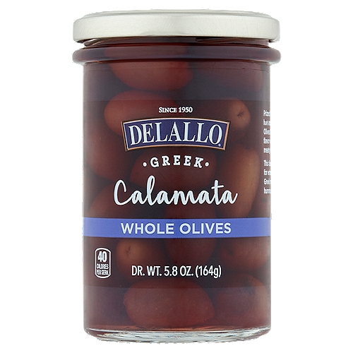 DeLallo Greek Calamata Whole Olives, 5.8 oz