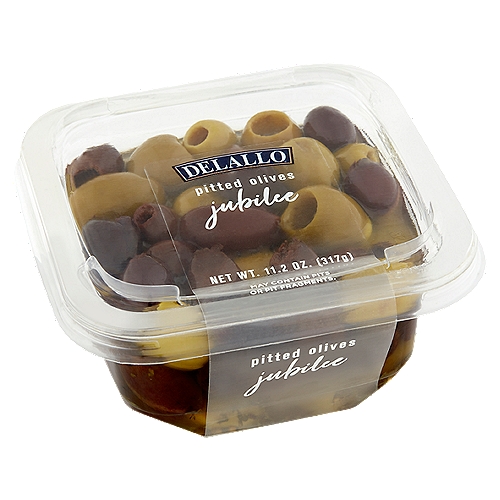 DeLallo Pitted Olives Jubilee, 11.2 oz