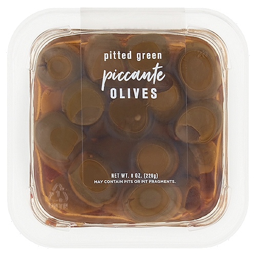 DeLallo Pitted Green Piccante Olives, 8 oz
