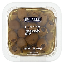 DeLallo Gigante Pitted, Olives, 7 Ounce