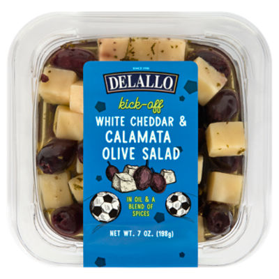 DeLallo Kick-Off White Cheddar & Calamata Olive Salad, 7 oz
