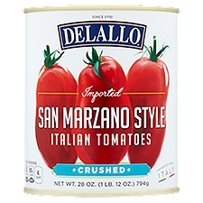 Delallo San Marzano Style Italian Crushed Tomatoes, 28 oz