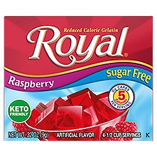 Royal Raspberry Reduced Calorie, Gelatin, 0.32 Ounce