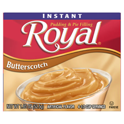 Royal Butterscotch Instant Pudding & Pie Filling, 1.85 oz, 1.85 Ounce