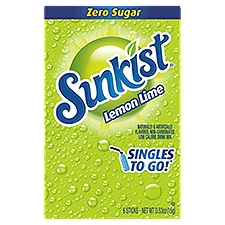 Sunkist Singles To Go Drink Mix, Lemon Lime, 36 Each