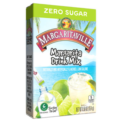 Margaritaville Zero Sugar Margarita Drink Mix, 6 count, 0.58 oz