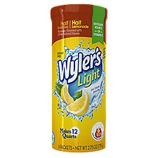 Wyler's Light Half Iced Tea Half Lemonade Low Calorie Drink Mix, 6 count, 2.75 oz