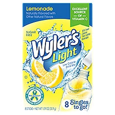Wyler's Light Lemonade Low Calorie Drink Mix, 8 count, 1.09 oz