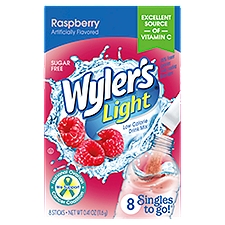 Wyler's Light Raspberry Low Calorie Drink Mix, 8 count, 0.41 oz