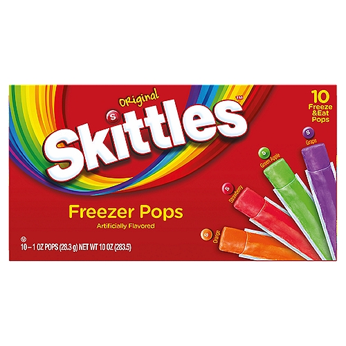 Skittles Assorted Freezer Pops, 10 count, 1oz