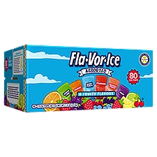 FlaVorIce 80ct 1.5oz Assorted Ice Pops, 7.5 Pound