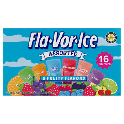 Fla-Vor-Ice Assorted Freezer Bars, 16 count, 1.5 oz, 24 Ounce