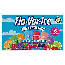 Fla-Vor-Ice Freeze & Serve Pops - 6 Fruity Flavors, 24 Ounce