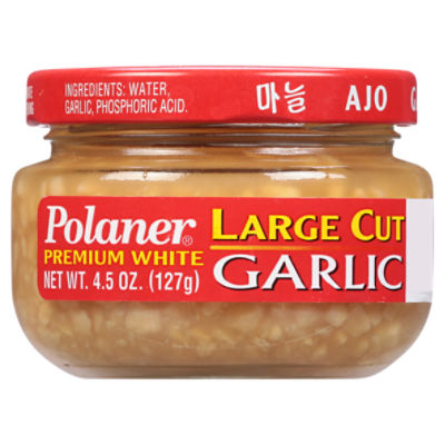 Polaner Premium White Large Cut Garlic, 4.5 oz