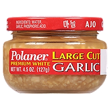 Polaner Premium White Large Cut Garlic, 4.5 oz, 4.5 Ounce