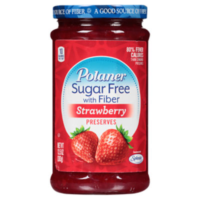 Polaner Sugar Free with Fiber Strawberry Preserves, 13.5 oz ShopRite