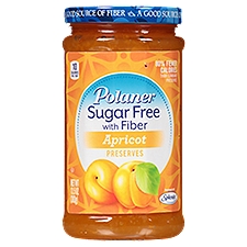 Polaner Sugar Free with Fiber Apricot, Preserves, 13.5 Ounce