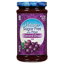 Polaner Sugar Free Concord Grape Jam with Fiber 13.5 oz, 13.5 Ounce