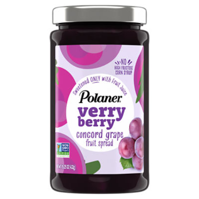 Polaner Verry Berry Concord Grape Fruit Spread, 15.25 oz, 15.25 Ounce