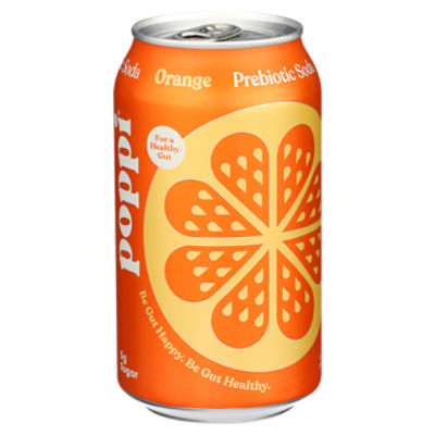 Poppi Orange Prebiotic Soda, 12 fl oz