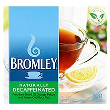 Bromley Tea Bags, Naturally Decaffeinated, 100 Each