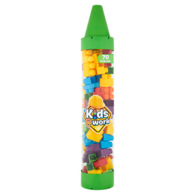 Giant Building Block Man Crayon Party Favours - includes colouring